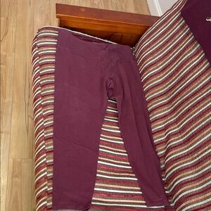 Women's Burgundy Leggings